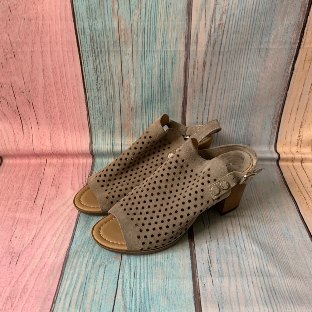 Stylish Taupe Women's Heeled Sandals